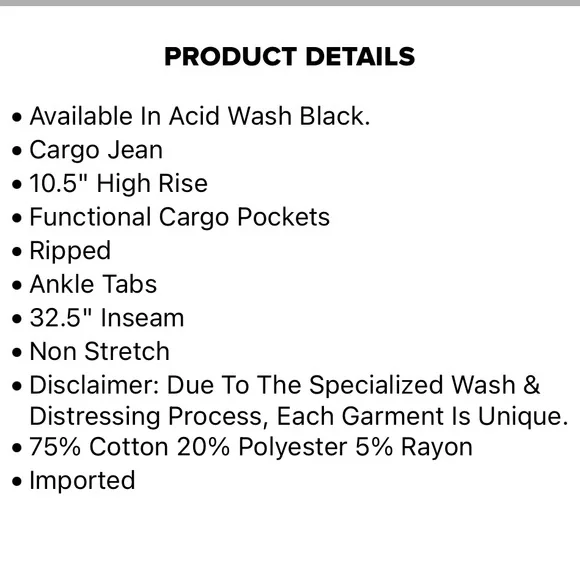 Fashion Nova Black and Gray Cargo Joggers - Picture 4 of 4